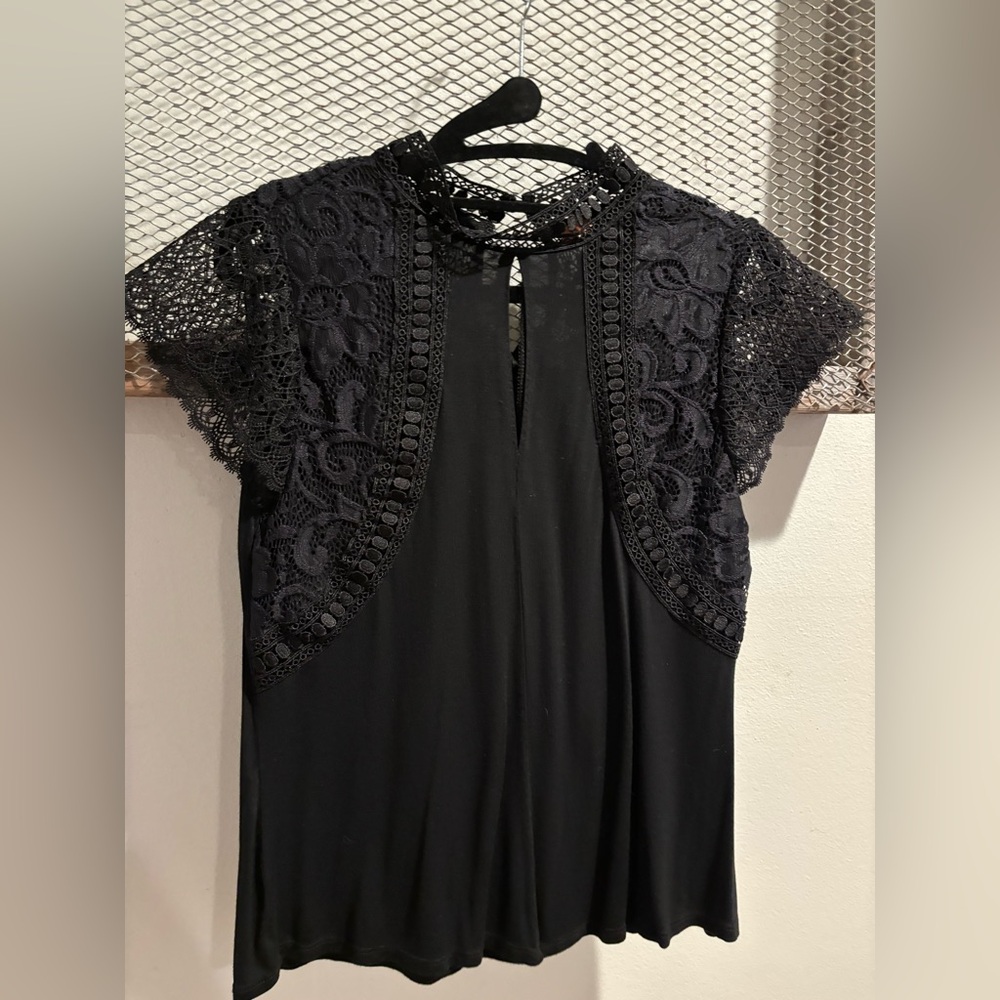 Belldini Black Lace Top